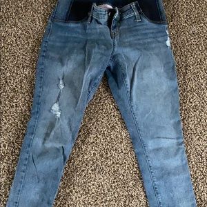 Side panel maternity jeans